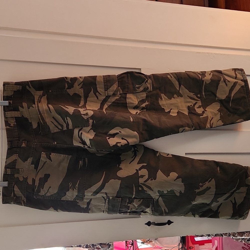 Wrangler Camo fleece lined cargo pants Mens 36 x 30 - Picture 4 of 10